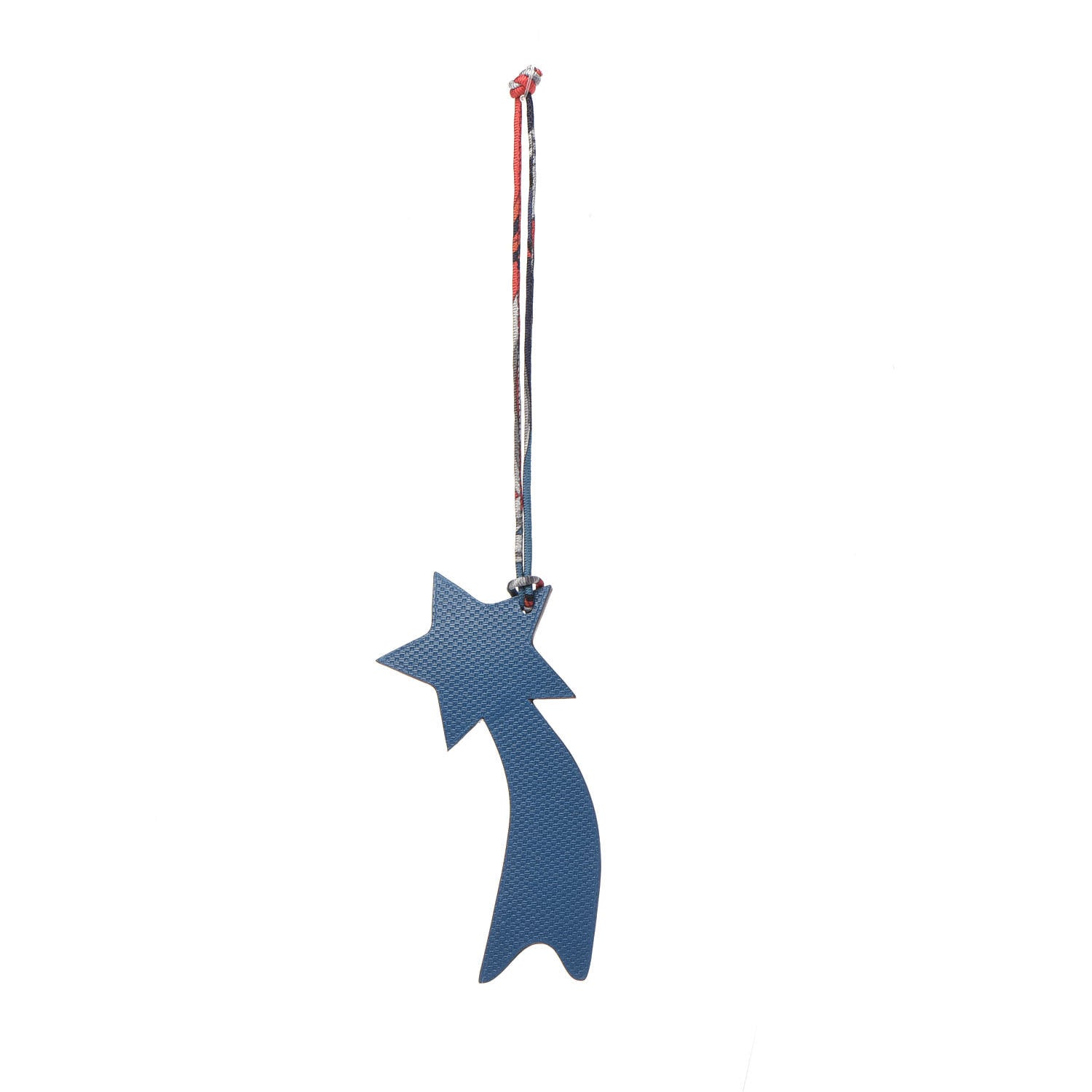 Hermes Togo Grain d'H Petit H Shooting Star Bag Charm Bleu De Galice Iris 3 of 7
