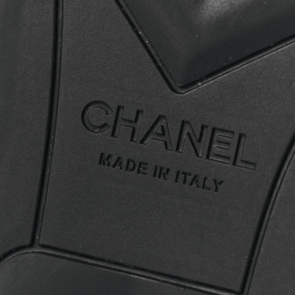 Chanel Patent Calfskin Quilted Womens High Top Sneakers 40 Black 7 of 8