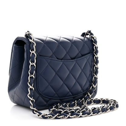 Chanel Lambskin Quilted Mini Square Flap Navy 3 of 12