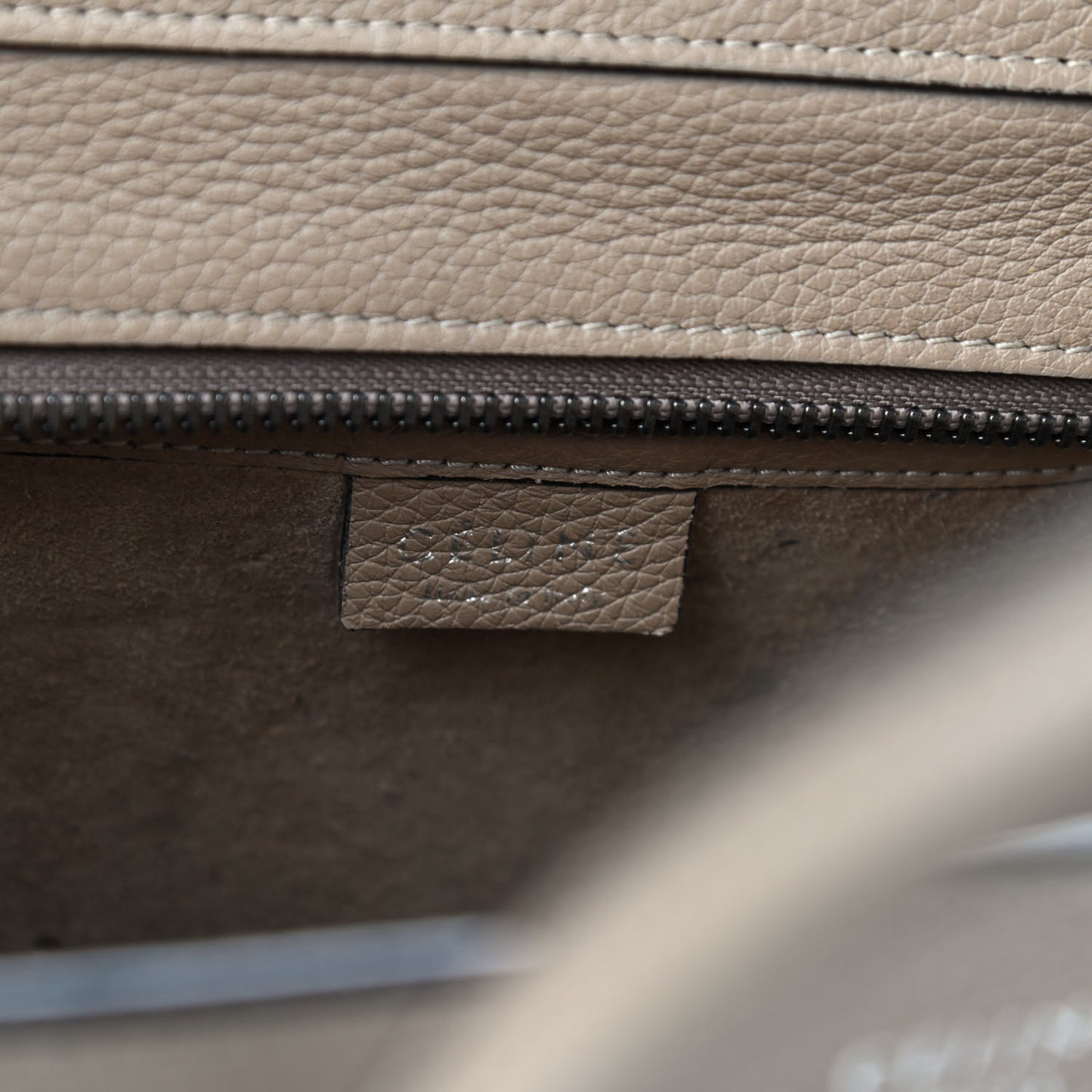 Drummed Calfskin Nano Luggage Dune