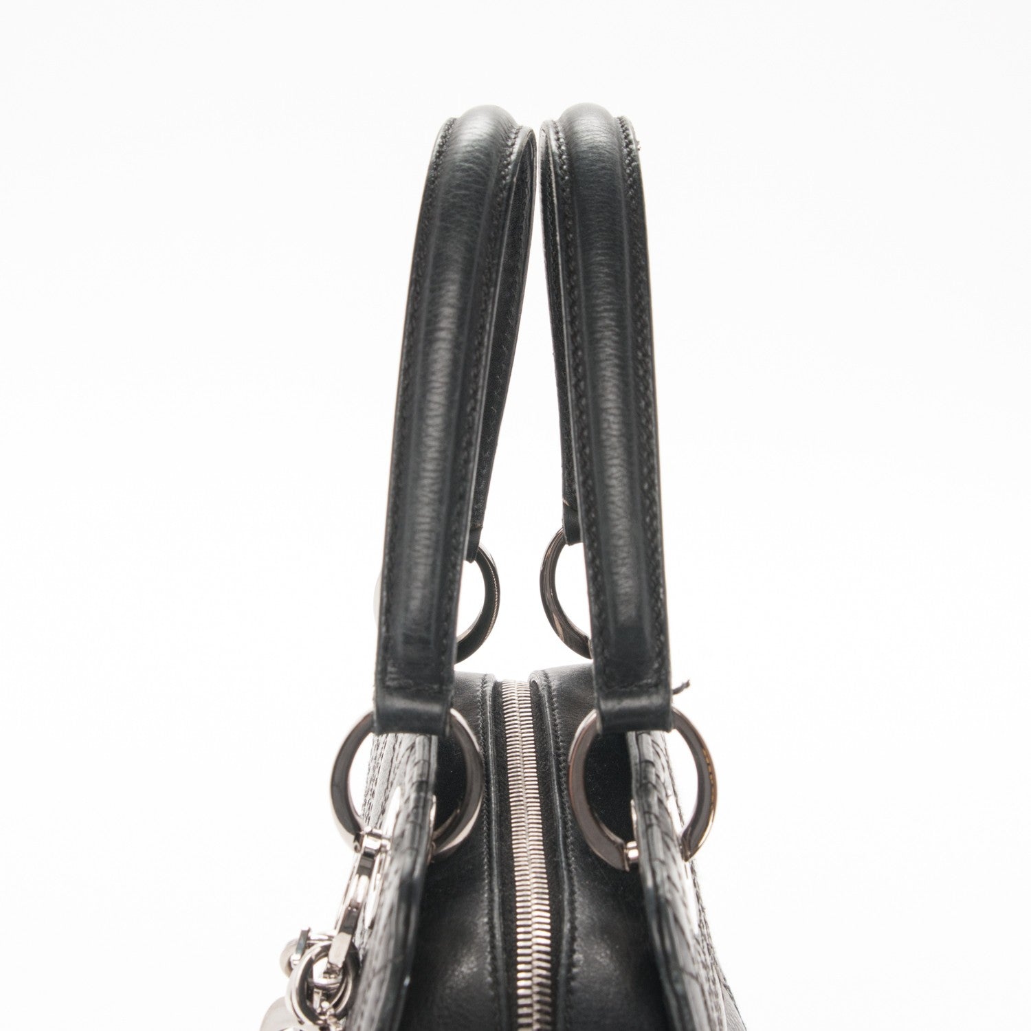 Christian Dior Calfskin Cannage Tote Black 12 of 14