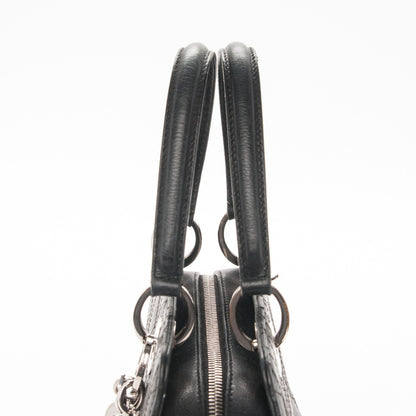 Christian Dior Calfskin Cannage Tote Black 12 of 14
