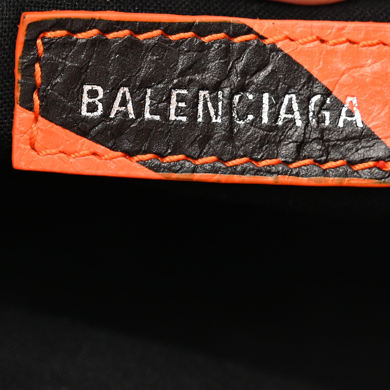 Balenciaga Agneau Arena Le Cagole Shoulder Bag XS Orange Black 7 of 14