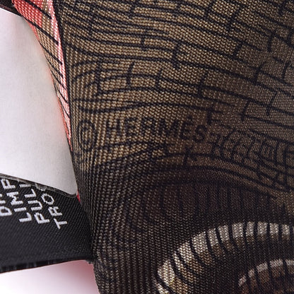 Hermes Silk Tree Of Song Twilly Rouge Bronze Bleu 4 of 4