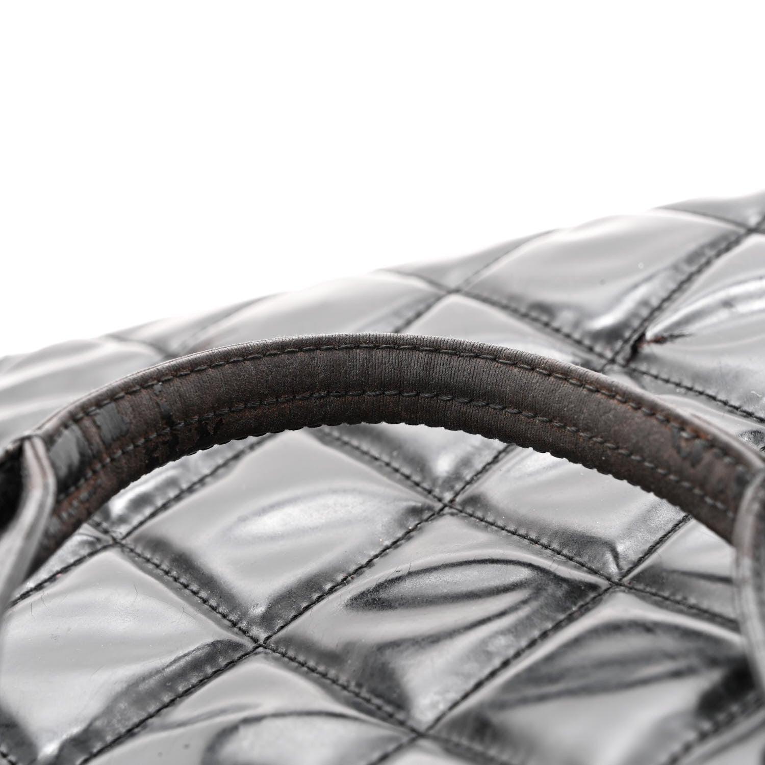 Chanel Patent Quilted Expandable CC Shoping Tote Black 16 of 20