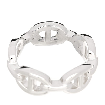 Hermes Sterling Silver PM Chaine d'Ancre Enchainee Band Ring 55 7.25 5 of 7