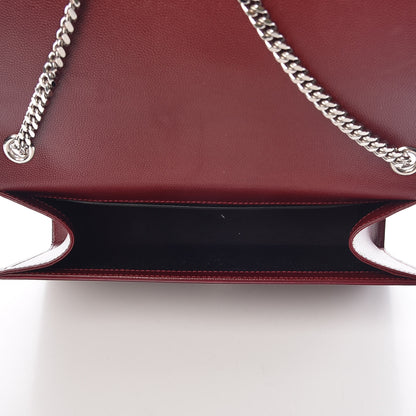 Saint Laurent Grain De Poudre Medium Monogram Kate Satchel Dark Red 5 of 7