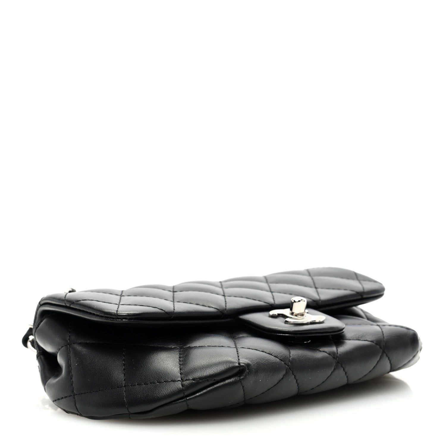 Chanel Calfskin Quilted CC Uniform Flap Belt Bag Black 4 of 10