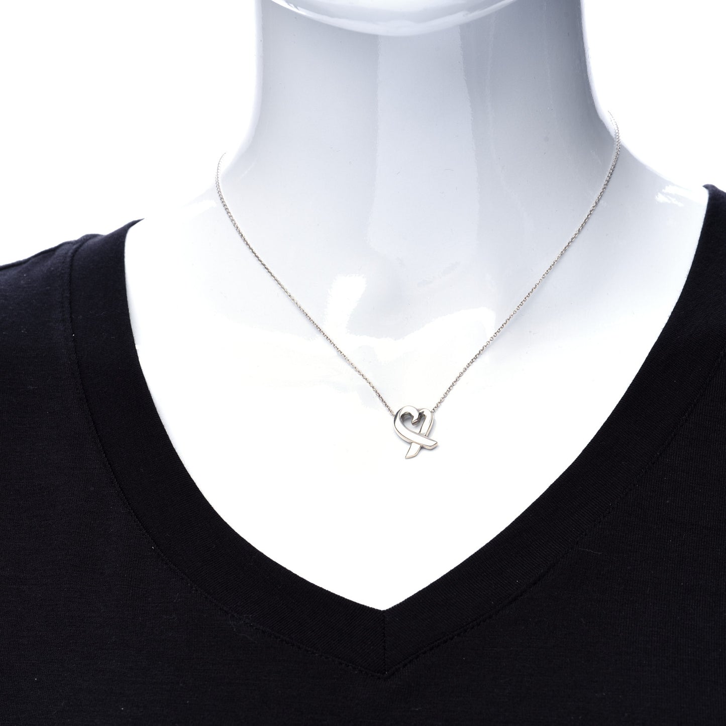 Sterling Silver Small Paloma Picasso Loving Heart Pendant Necklace