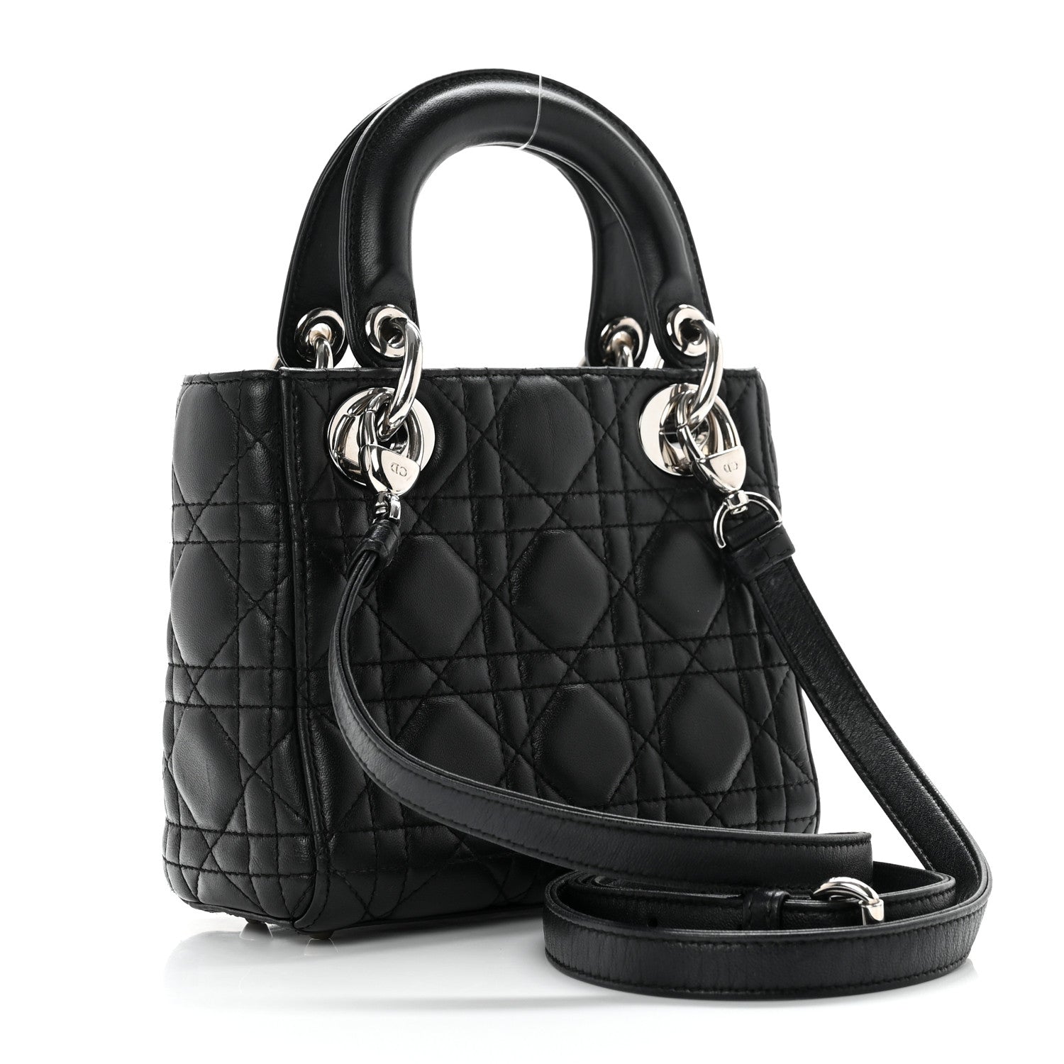 Christian Dior Lambskin Cannage Mini Lady Dior Black 3 of 13