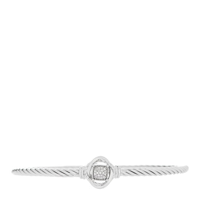 David Yurman Sterling Silver Diamond 3mm Infinity Bracelet 1 of 4