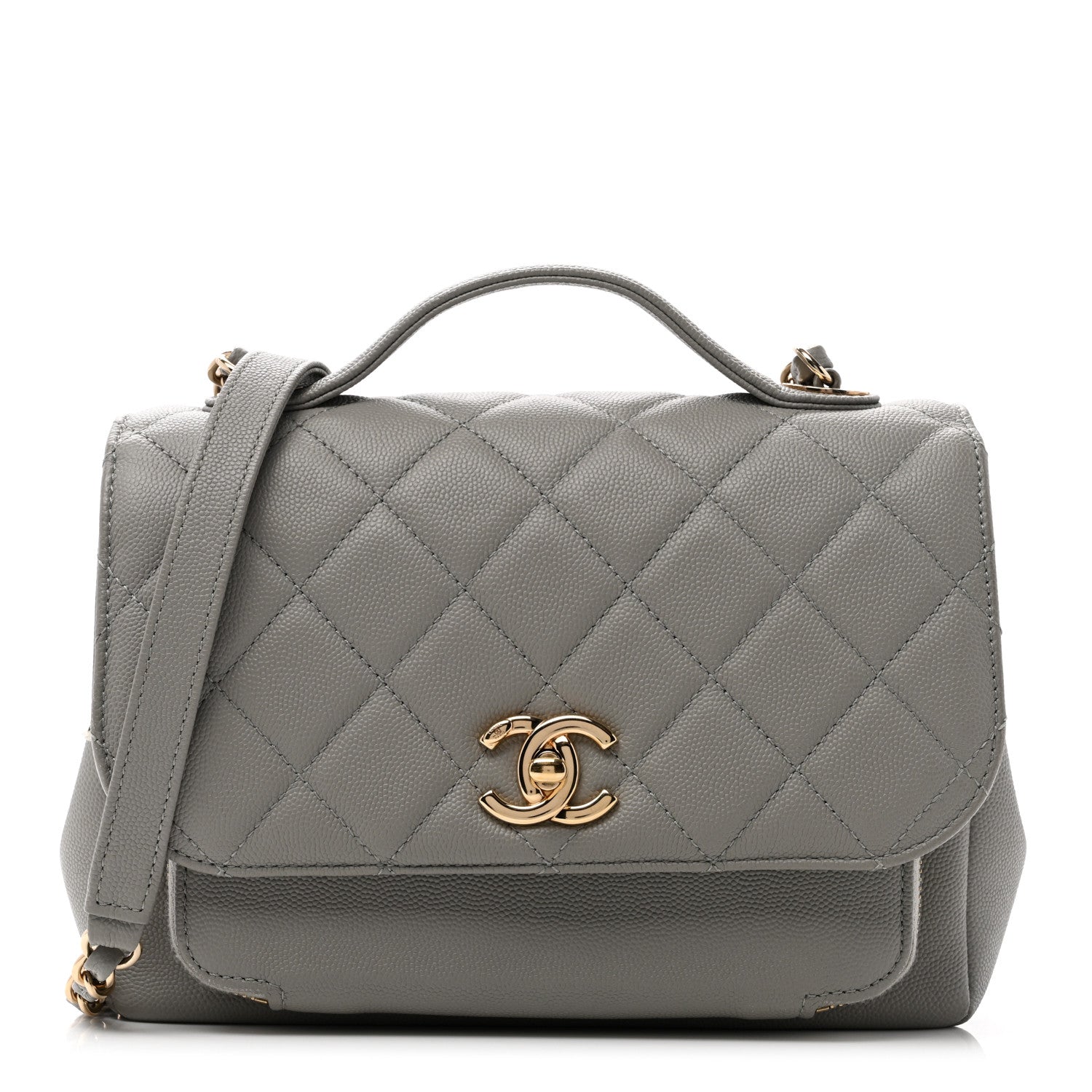 Chanel Caviar Quilted Medium Business Affinity Flap Grey 1 of 9