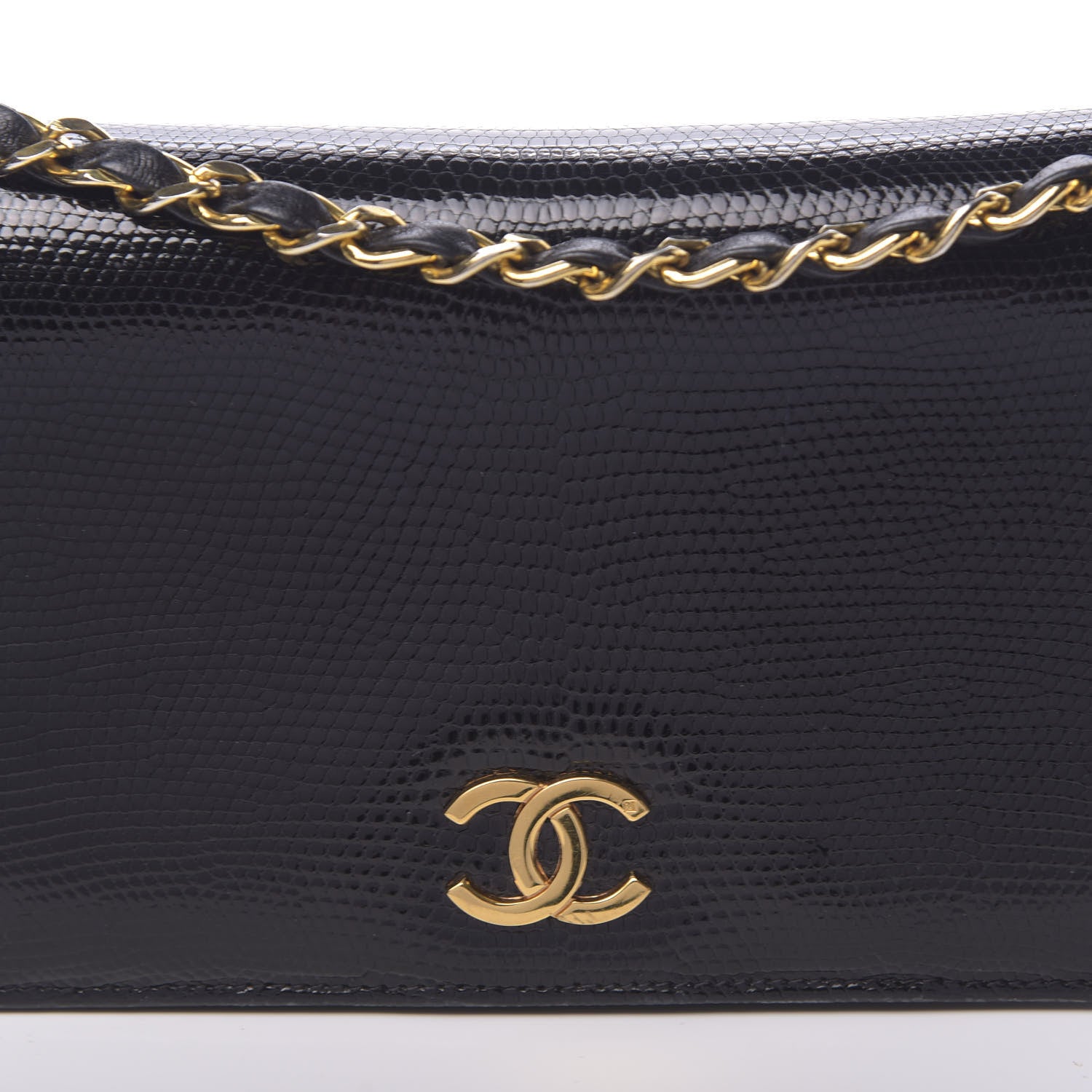 Chanel Lizard Mini Single Flap Black 13 of 14