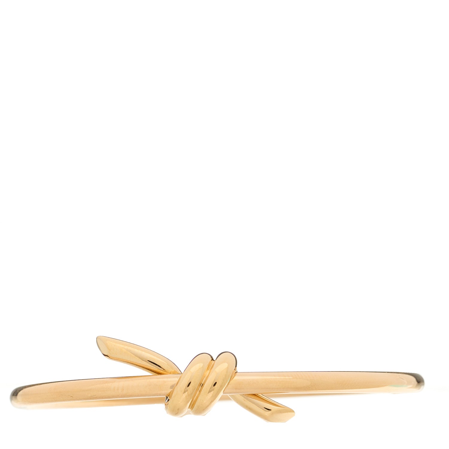 Tiffany 18K Rose Gold Knot Hinged Bangle Bracelet 1 of 4