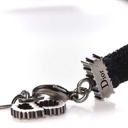 Christian Dior Velvet Crystal DIOR Choker Necklace Black 3 of 4