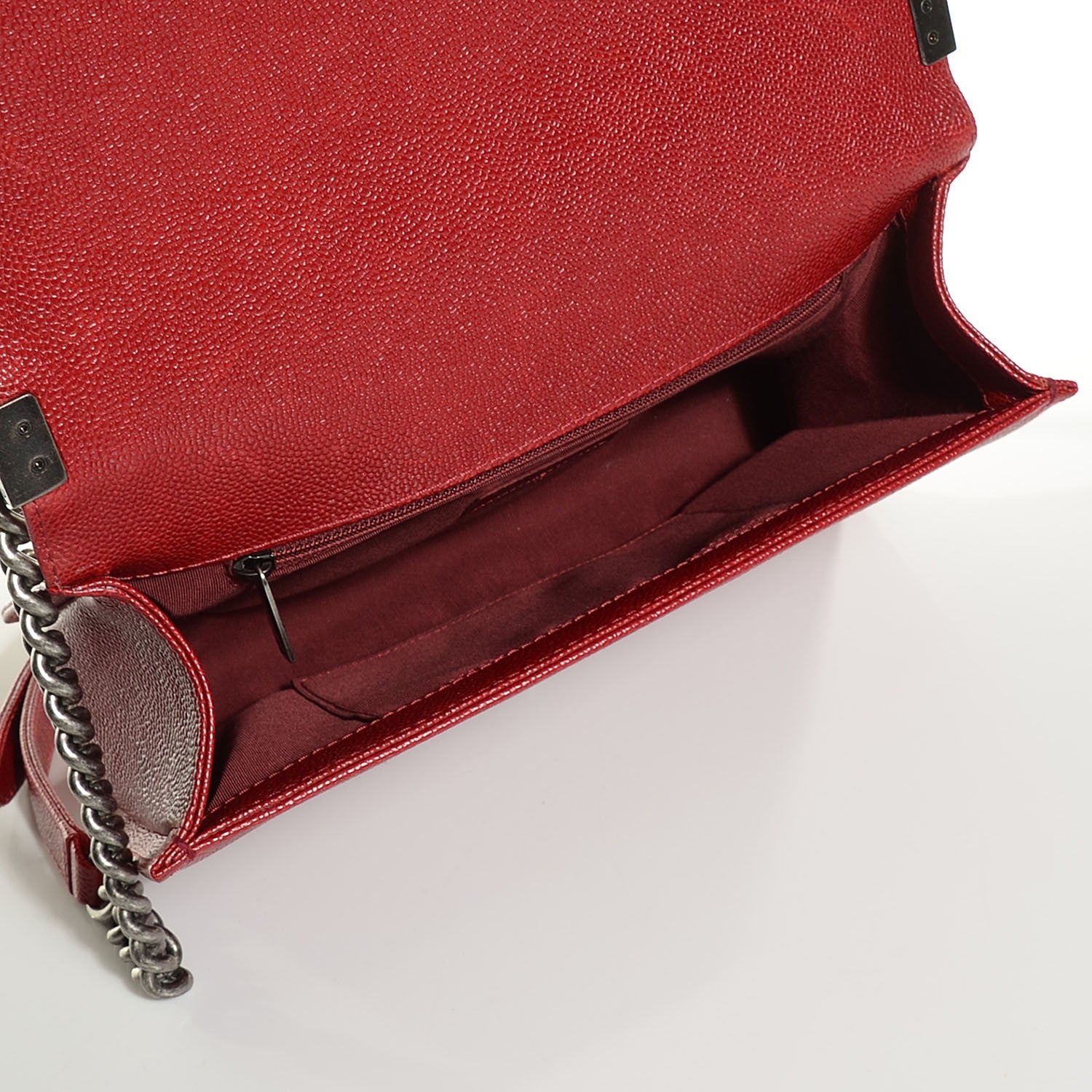 Chanel Caviar Quilted New Medium Boy Flap Dark Red 5 of 8