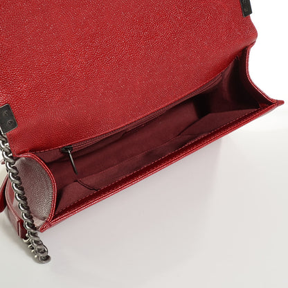 Chanel Caviar Quilted New Medium Boy Flap Dark Red 5 of 8