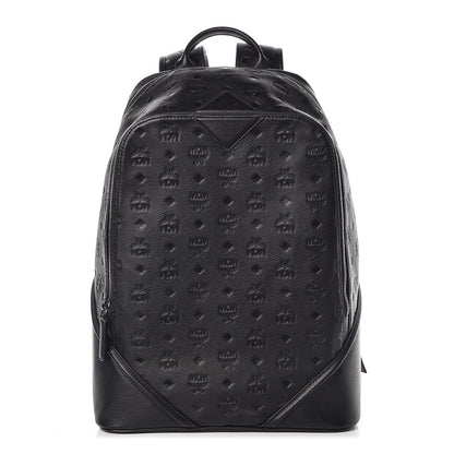 MCM Calfskin Ottomar Monogram Duke Backpack Black 1 of 9