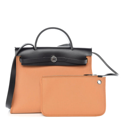Hermes Vache Hunter Toile Herbag Zip PM 31 Sable Black 1 of 17