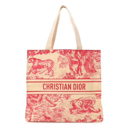 Christian Dior Straw Dioriviera Tote Pink 1 of 10