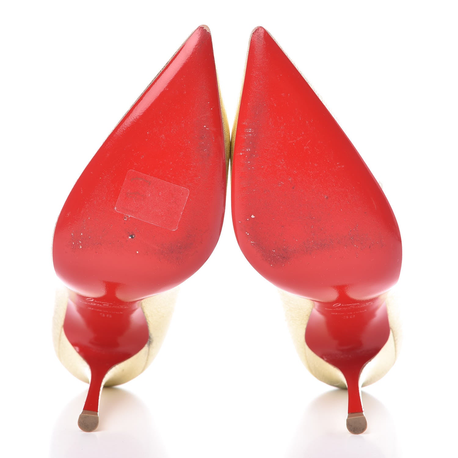 Christian Louboutin Nappa Pepite Decoltish 100 Pumps 36 Gold 7 of 12