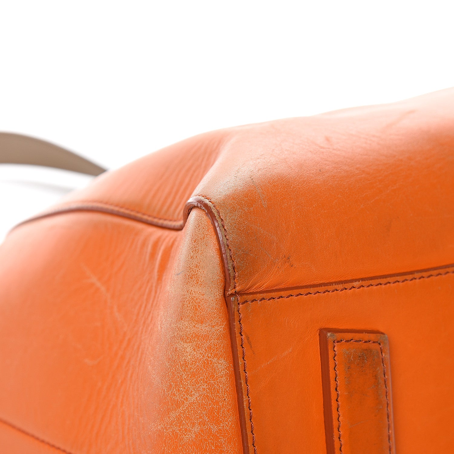 Givenchy Smooth Calfskin Medium Bi-Color Antigona Orange Beige 9 of 17