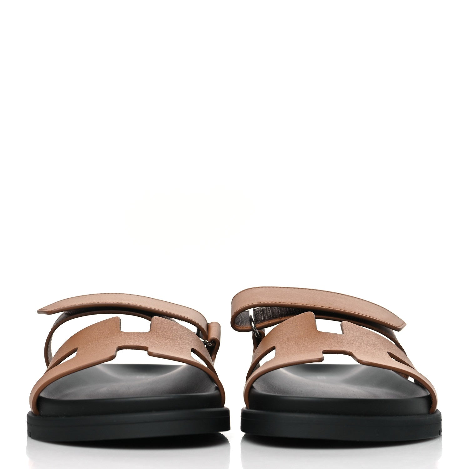 Hermes Calfskin Womens Chypre Sandals 39 Gold 2 of 9