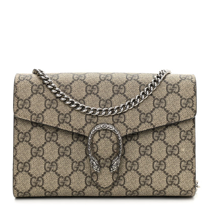 Gucci GG Supreme Monogram Mini Dionysus Chain Wallet Beige Taupe 1 of 10