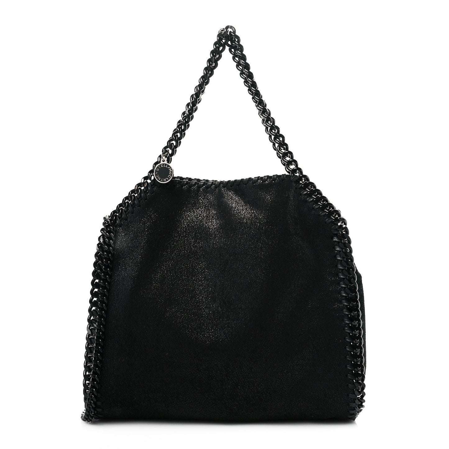 Shaggy Deer Mini Falabella Fold Over Tote Black