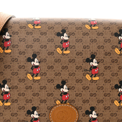 Gucci X DISNEY Mini Vintage GG Supreme Monogram Mickey Mouse Small Flap Messenger Bag Beige Vintage Sun Oil 8 of 10