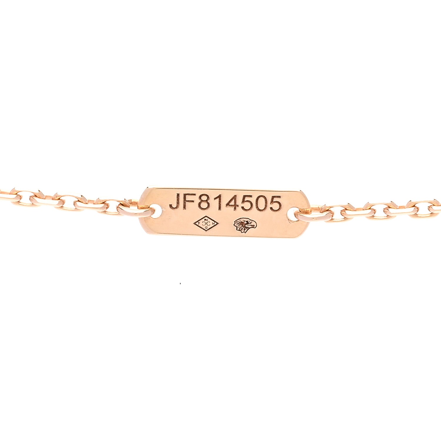 Van Cleef & Arpels 18K Rose Gold Diamond Vintage Alhambra Pendant Necklace 4 of 6