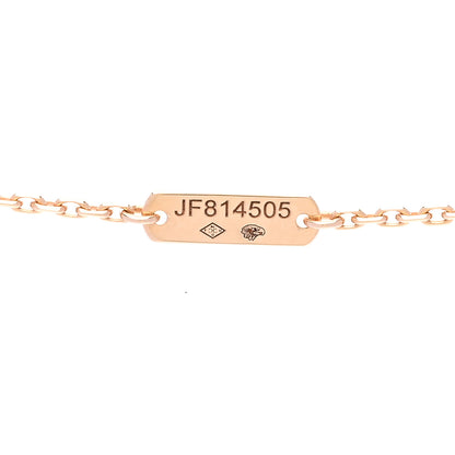 Van Cleef & Arpels 18K Rose Gold Diamond Vintage Alhambra Pendant Necklace 4 of 6
