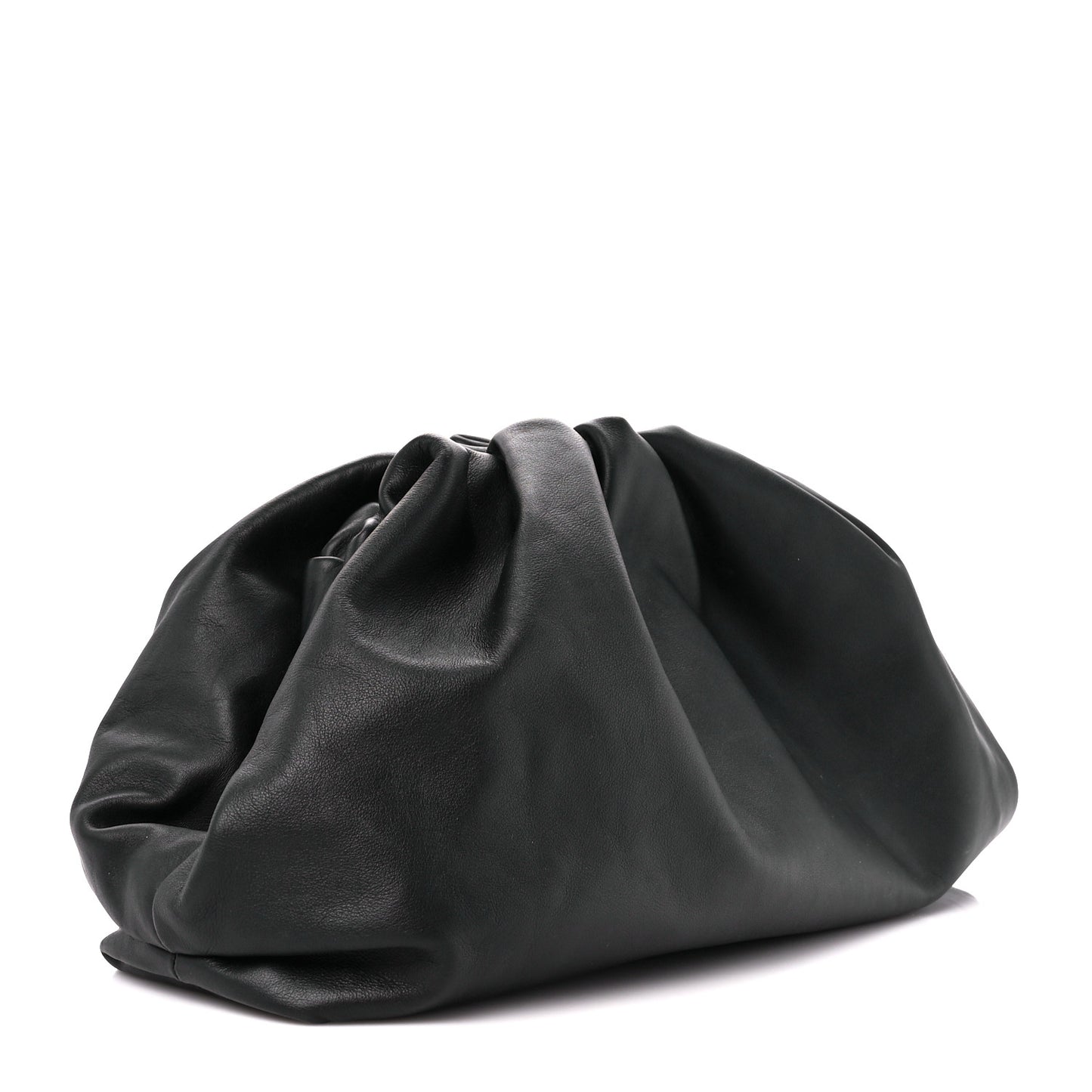 Smooth Butter Calf The Pouch Oversized Clutch Black