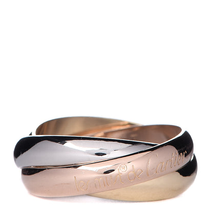 Cartier 18K Pink Yellow White Gold Classic Les Must De Trinity Ring 51 5.75 1 of 4