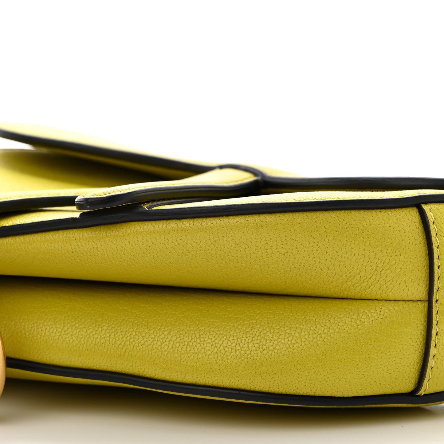 Goatskin Mini Saddle Bag Lime