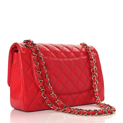 Chanel Caviar Quilted Jumbo Double Flap Red 3 of 9