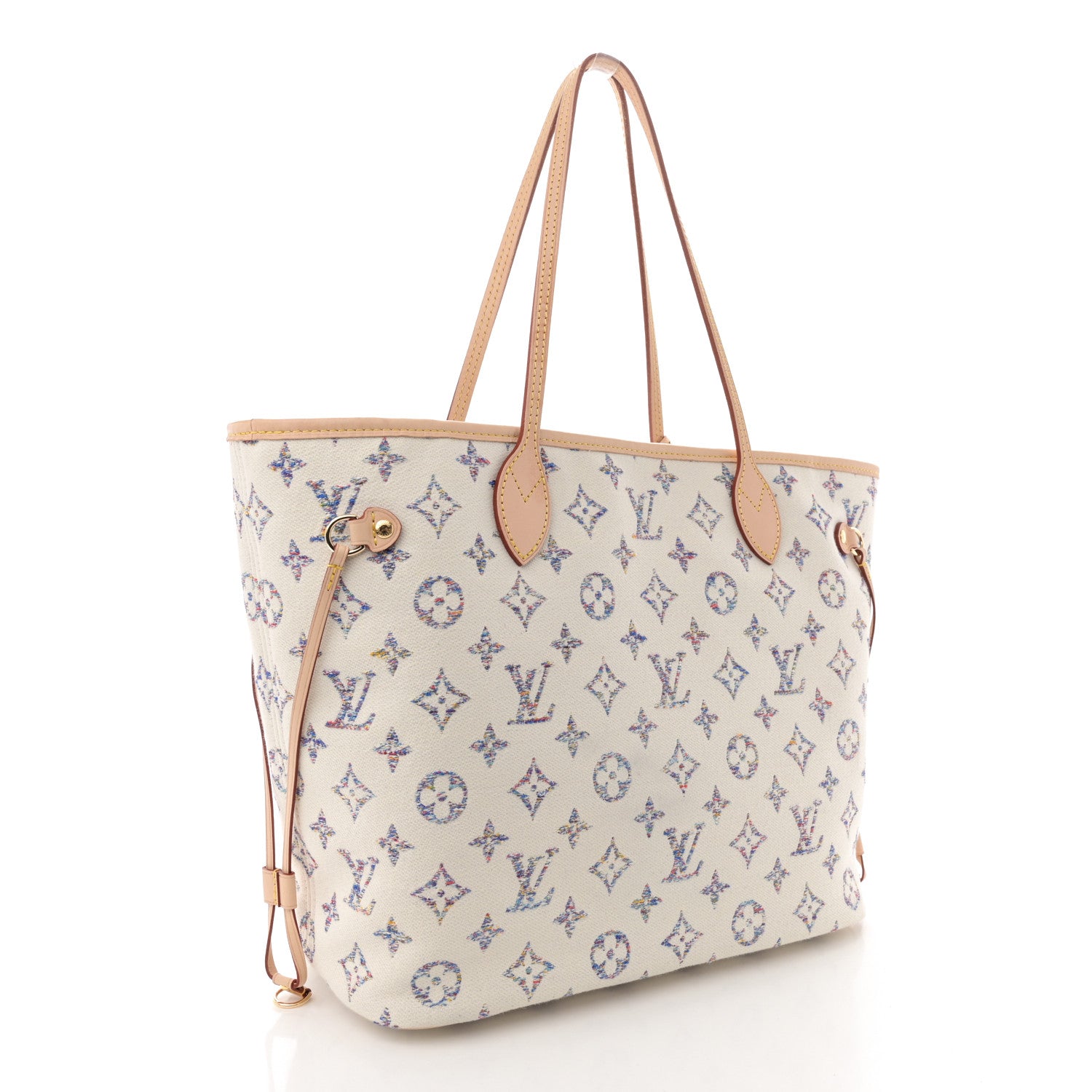 Louis Vuitton Monogram Jacquard Neverfull MM Multicolor Beige 3 of 9