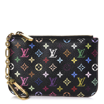 Louis Vuitton Monogram Multicolor Key Pouch Black Grenade 1 of 7