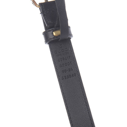 Gucci Calfskin Double G 20mm Belt 90 36 Black 3 of 5