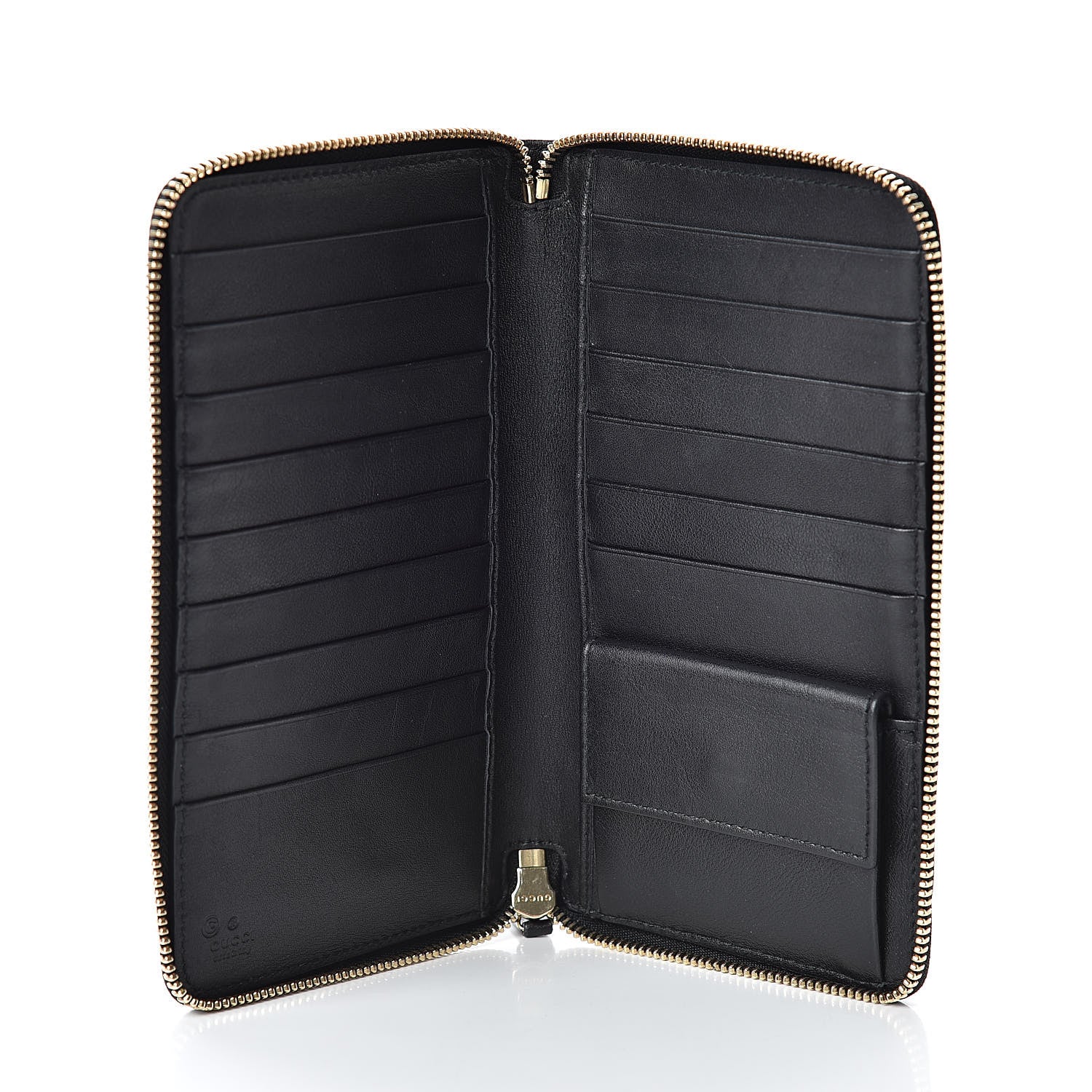 Gucci Guccissima Zip Around Travel Wallet Black 5 of 11
