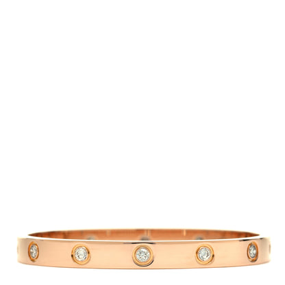 Cartier 18K Pink Gold 10 Diamond LOVE Bracelet 16 3 of 5