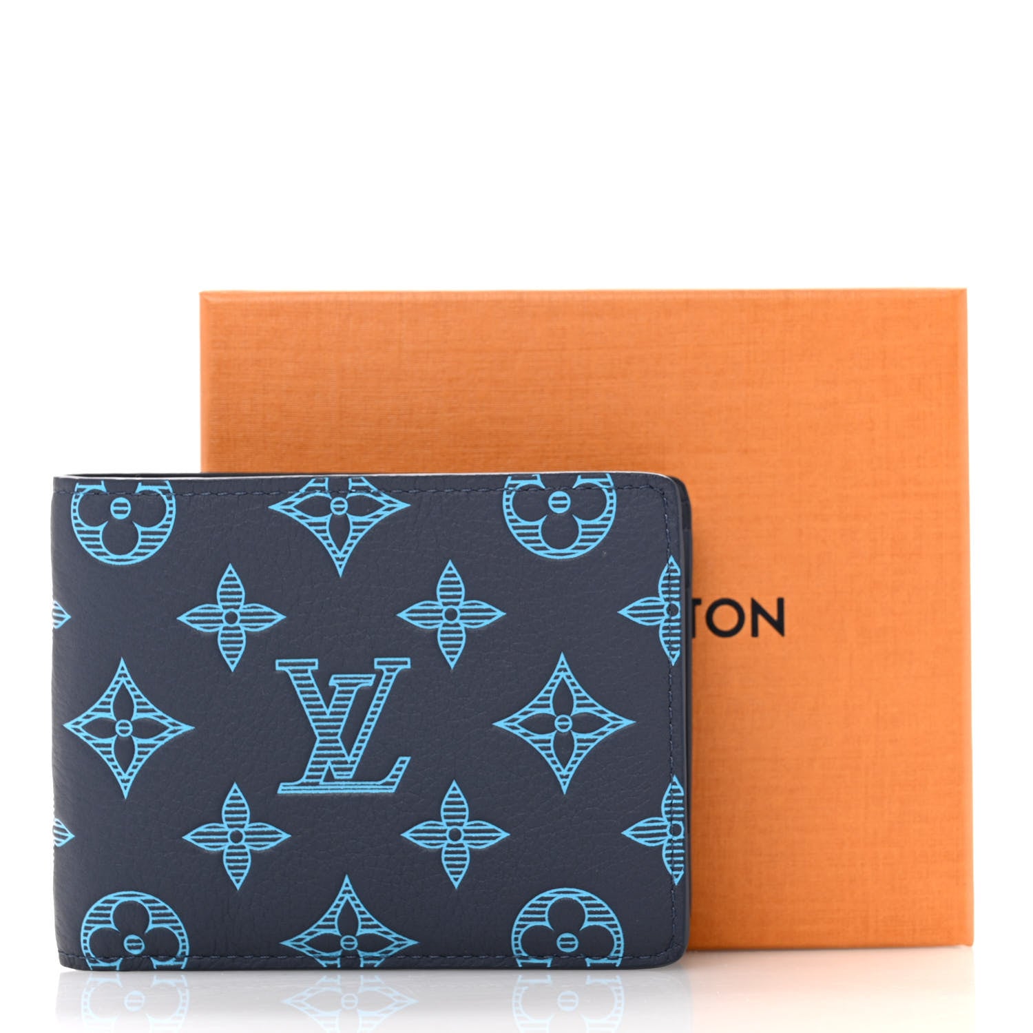 Louis Vuitton Monogram Shadow Multiple Wallet Navy River Blue 8 of 8