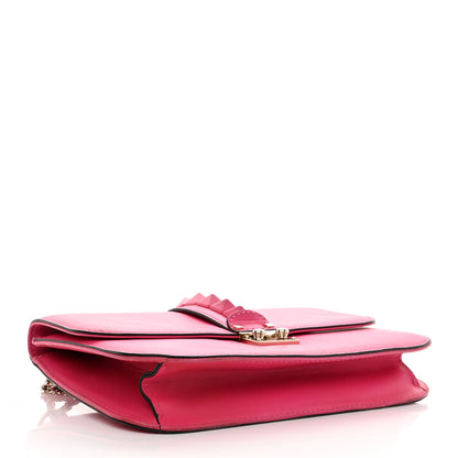Valentino Garavani Vitello Medium Glam Lock Rockstud Flap Fuxia Fluo 3 of 10