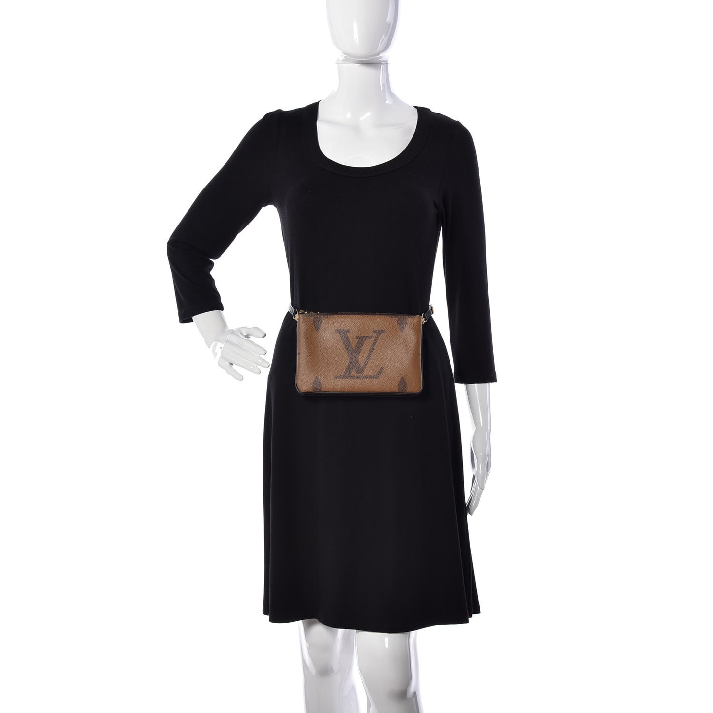 Reverse Monogram Giant Double Zip Pochette