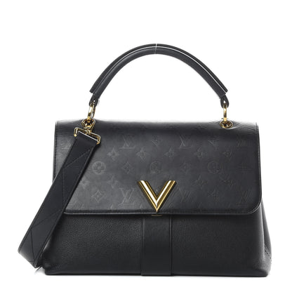Louis Vuitton Calfskin Monogram Very One Handle Black 1 of 18