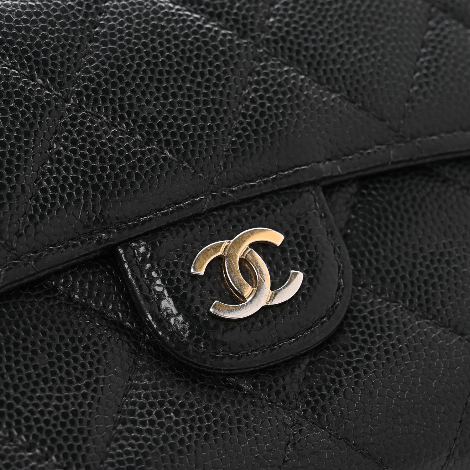 Chanel Caviar Quilted Medium Flap Wallet Black 10 of 12