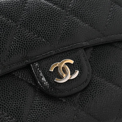 Chanel Caviar Quilted Medium Flap Wallet Black 10 of 12