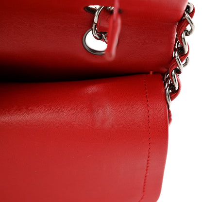 Chanel Lambskin Quilted Medium Double Flap Red 12 of 13
