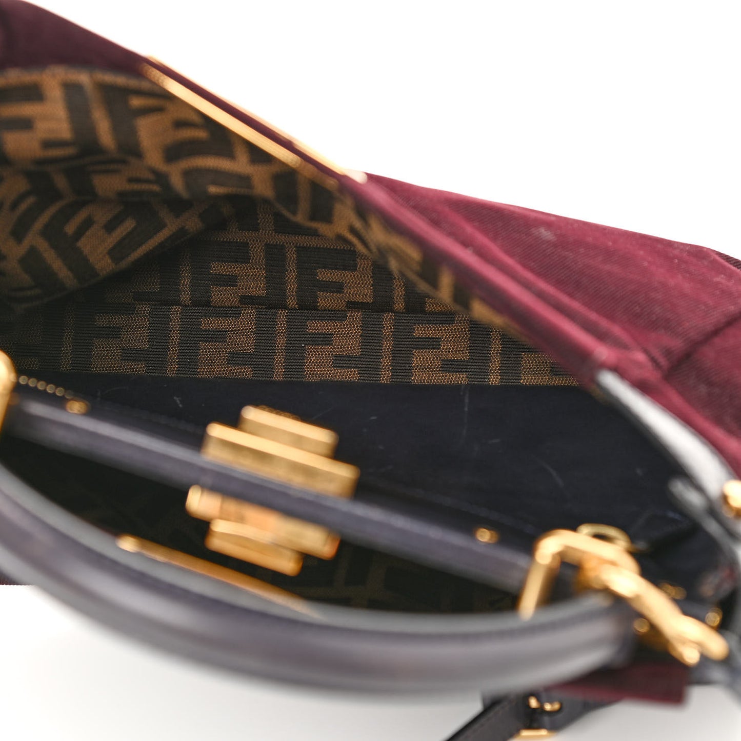 Denim Vitello Zucca Medium Peekaboo Iconic Satchel Vinaccia Blue Navy
