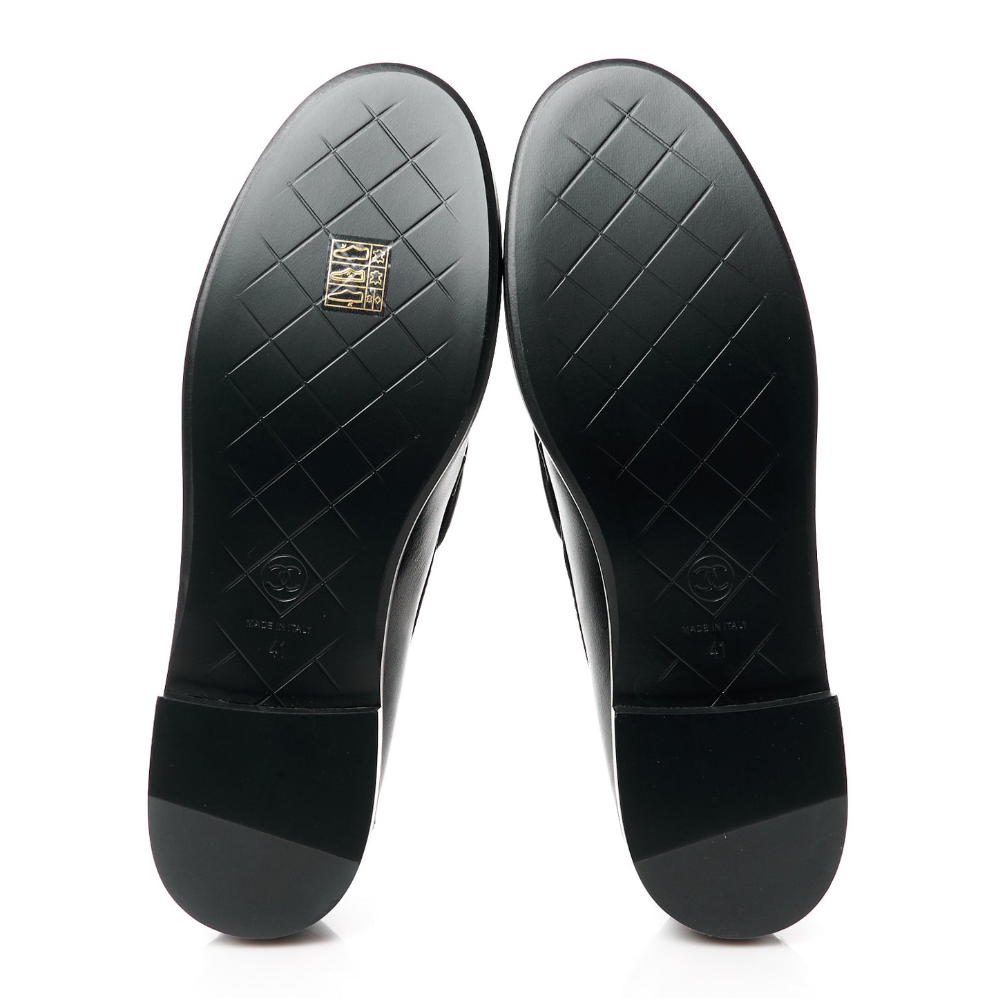 Lambskin Quilted CC Turnlock Loafers 41 Black